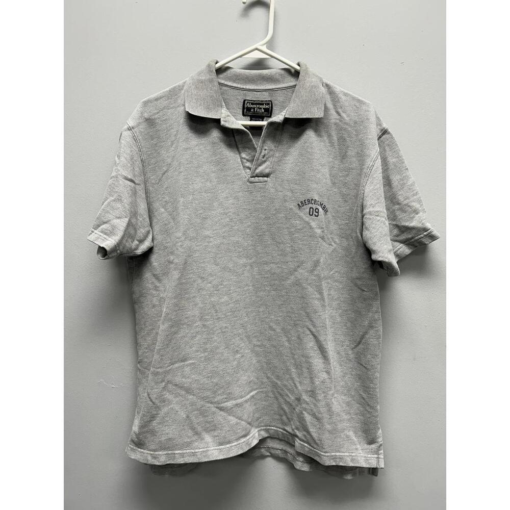 Vintage Y2K Abercrombie & Fitch Gray Polo Shirt with Logo 09